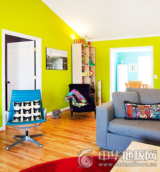 田園風格客廳原木地板家裝效果圖   淺色實木地板圖片